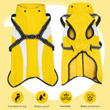 Mosucoirl Dog Raincoat Waterproof Raincoats for Dog Reflective Dogs Rain Jackets with Hood Hoodie Pet Rain Poncho Coat for Small Medium Large Dogs Puppies S-XXL (Yellow, M)