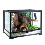 REPTI ZOO Turtle Basking Platform or Reptile Feeding Ledge with Suction Cup, Resin Flat Ramp for Turtle Reptile Chameleon Use