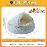 SUOXU 2-in-1 Dog Bed: Upgraded Aluminum Rim Support & Non Slip Bottom - Cozy Cave + Blanket for Large Medium Dogs Under 20 kg (44 lbs) | Plush Self-Heating for Border Collie, Labs