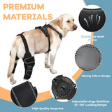 FurWell Dog Knee Brace with Adjustable Support – ACL & CCL Tear Recovery, Post-Surgery Stabilization, Mobility Aid for Rear Legs – Includes Secure Chest Harness for Dogs(Both Legs,L)