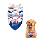 Pet Dog Bandana for Dogs, Baseball Cats Cotton Reversible Triangle Bid Scarf Perfect Game Day Dog Gifts