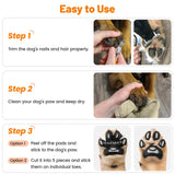 Dog Paw Protector Non-Slip Pads, Small Dog Gripper Pads for Hardwood Floors, Strong Self-Adhesive Paw Pads Provide Traction for Old or Injured Dogs (12 Sets - 48 Pads, S)