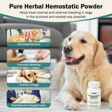 Blood Support for Dogs, Yunan Sanqi Capsules for Dogs for Hemangiosarcoma, Hemoabdomen, Pericardial Effusion, Cancer Bleeding, Severe Bruising, Ulcer-Related Bleeding, Bloody Stools - 60 Capsules