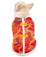 New Year Dog Costume Chinese Spring Festival Pet Clothes Vest of The Tang Dynasty Coat (X-Large)