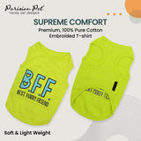 Parisian Pet Dog Shirt – 100% Cotton Shirts for Medium Dogs – Sleeveless Puppy Clothes – Lightweight Pet Apparel – Breathable Soft Dog Clothes and Tank Tops - Stretchy Funny T Shirts for Dogs