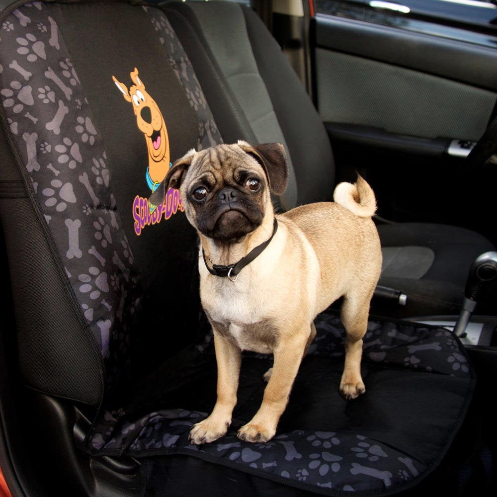 BDK Scooby Doo Waterproof Car Seat Cover for Dogs, Front Seat– Heavy Duty Black Oxford Automotive Front Seat Cover for Pets, Interior Covers for Auto Truck Van SUV