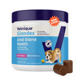 Vetnique Glandex Anal Gland Soft Chew Treats with Pumpkin for Dogs Digestive Enzymes, Probiotics Fiber Supplement for Dogs Boot The Scoot (Bacon Flavor Chews, 60 Count)