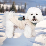 FEimaX Dog Winter Coat Fleece Lined Dog Jacket with High Collar&Zipper, Snowsuit for Small to Medium Dogs, Windproof Puppy Cold Weather Coats with D-Ring Leash, Durable Doggie Vest Pet Snow Vest