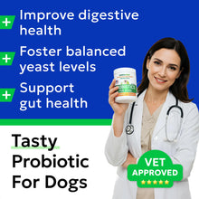 Load image into Gallery viewer, BARK&amp;SPARK Probiotics for Dogs Digestive Health w/Enzymes - Diarrhea Gas Treatment Upset Stomach Relief - Allergy &amp; Itchy Skin - Pet Dogs Probiotics - Digestion Supplement Treat (120Ct Chicken)
