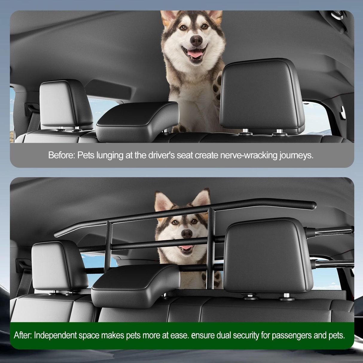 xipoqix Dog Car Barrier Compatible with 2025 2026 Toyota 4Runner Trunk Cargo Pet Barrier Carbon Steel Behind 2nd Row Pet Divider Gate Replacement for 2025 2026 Toyota 4Runner Accessories