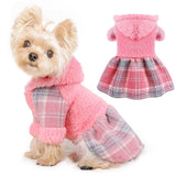 Dog Hoodie Dog Sweater Puppy Clothes for Small Dogs Boy Girl Pet Hoodies for Dogs Cold Weather Doggie Coats Fall Doggy Sweatshirt for Chihuahua Yorkie Cat Sweater Costumes, M, Pink