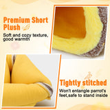 MEWTOGO Medium Winter Warm Bird Nest for Cage - Comfortable Birds Bed with Support Plate, Hanging Shed Hideaway Hammock Hut Gift for Macaws African Grey Amazon Parrots