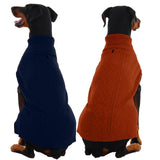 IECOii 2 Pack XXXL Dog Sweater for Large Dogs Girl Boy, Extra Large Dog Sweaters with Foldable Turtleneck, Super Soft & Stretchy Knitwear for Golden Retriever,Labrador, Blue+Brickred, 3XL