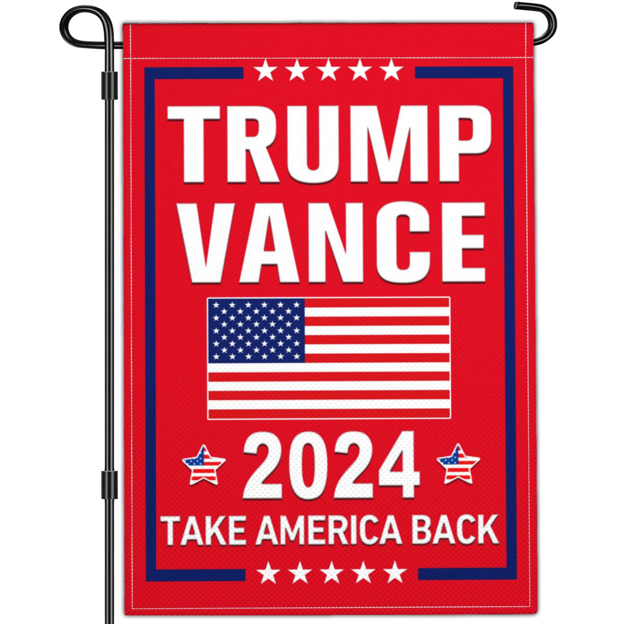NASIAN Trump Vance 2024 Garden Flag Take America Back Garden Flag Trump Vance 2024 Yard Signs Patriotic American Garden Flags for Outside 12x18 Double Sided Outdoor House Lawn Decorations Banner