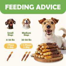 Load image into Gallery viewer, MON2SUN Dog Treats, Triple Flavor 5 Inch Chicken Liver Duck and Chicken Wrapped Rawhide Snacks for Small and Medium Dogs, 21.16 Oz (30 Count-Pack of 1)
