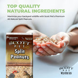 Scott Pet Wild Bird Seed, Peanuts Split (No Shell), 8 lbs Bag, Great Source of Protein and Fiber, Peanuts for Outside Wild Birds