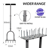 Walensee Lawn Aerator Spike Metal Manual Dethatching Soil Aerating Lawn with 15 Iron Spikes, Pre-Assembled Grass Plug Aerator Tools for Yard, Lawn Aeration, Garden Tool, Revives Lawn Health, Patented