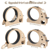 5-in-1 Cat Wheel,Cat Exercise Wheel,41.3" High Large Cat Wheels for Indoor Cats,Cat Treadmill Running Wheel for Indoor Cats with Silent Wheel,Cute Furniture Toys