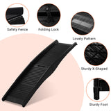 Outvita Dog Ramp, 61" Folding Pet Ramp for Car, SUV, Truck, Bed, Easy Access for Large Dogs Weight Bearing up to 150 Lbs, Non-Slip Step Surface, Lightweight Portable