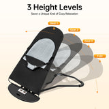 Jiabailie Pet Rocker Bed,Portable Pet Rocking Chair,Foldable Dog Bed,Washable Cat Cot,3-Position Height Adjustable for Cats Dogs up to 33 lbs (Black)