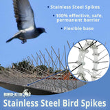 Bird-X Deterrent Steel Spikes, Bird Control, 5-inch W, 100 ft Long (STS-100)