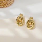 SHERLOVE Trendy Gold Plated Knot Earrings for Women Chunky Statement Drop Dangle Earrings Lightweight Hypoallergenic Fashion Accessories Gifts for Womens Gold Jewelry