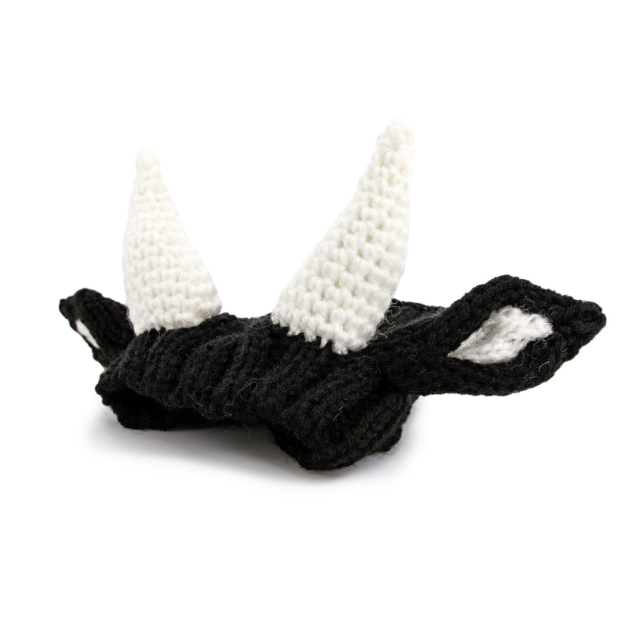 Zoo Snoods Bull Costume - Warm Knit Cow Dog Snood Wrap for Pets, Neck Ear Cover Protection for Halloween Winter (Small)