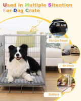 Small Dog Bed for Crate High Resilience Foam Crate Pad Mat for Medium Dogs Washable Anti-Slip,17" x 11",Dark Gray