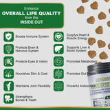Advanced 24-in-1 Multivitamin Chews for Dogs - 200 Soft Chewable All-in-One Vitamin Support Supplement for Dog Joints, Gut Health, Skin & Coat with Omega-3, Probiotics & 12 Essential Vitamins