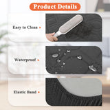 Dog Bed Covers Replacement Washable - Waterproof Dog Bed Covers Quilted, Water Absorbable Pet Puppy Bed Cover for Dog Cat, Cover Only 36Lx27Wx6H Inches Bluegrey