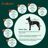 Kuoser Dog Winter Coat, Reversible Waterproof Dog Jacket with Reflective Strip, Warm Dogs Fleece Vest Adjustable Doggy Cold Weather Clothes Plaid Christmas Outfit Pet Apparel for Large Dogs, Red L