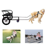 JIYCD Dog Trailer Dog Carts for Dogs to Pull People Dog-Pulling Stroller with Seat Detachable Lightweight for 22 lb-132 lb Small Medium and Large Dogs, Load Capacity 100 kg(Size:88lb-132lb)
