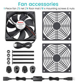 Cooling Case Fan for Receiver Xbox TV Box Router 120mm x 25mm 5V USB