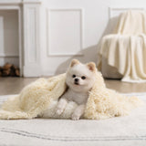 gogobunny Waterproof Dog Blanket for Couch & Furniture Protection - Super Soft Reversible Throw for Large Dogs & Cats, Calming Washable Fur & Sherpa Pet Blanket (25x35 Inch, Beige)