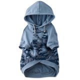 Pet Passion Rocky – The Original Lightweight Hooded Tee 100% Organic Cotton Dog Hoodie Pet Coat Sweater for All Sized Dogs, Original Navy Half Camo, Medium (20-45 lbs)