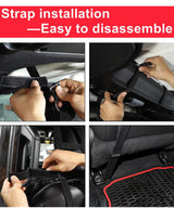 POETRYXIAO Rear Seat Isolation Pet Net, Back Seat Divider for Dog for 2007-2020 Jeep Wrangler JK JL Gladiator JT 2/4 Door(Red)