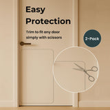 Dog Door Scratch Protector 2-Pack 16 x 30’’ Customizable Transparent PVC Film, Anti-Scratch Guard for Doors & Trim, Damage Proof Protection