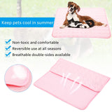 Mannice Dog Cooling Mat, Pet Cooling Mat for Dogs Cooling Blanket for Dogs Dog Cooling Pad for Kennels, Crates, Cars, Indoor & Outdoor Ice Silk Cooling Mat for Extra Large Dogs (Pink, XL(40 * 28"))