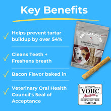 Load image into Gallery viewer, Tartar Shield Soft Rawhide Chews | Safe Dental Treats for Small Dogs | Vet VOHC Approved | Daily Bone Cleans Teeth &amp; Gums Fresh Breath Oral Health Support | USA Made | (Small Dogs / 30 Count)
