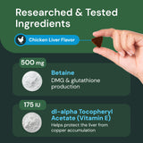VetriScience Veterinary Strength Liver Health Chews - Canine Liver Care Supplement for Detox Support - Dog Supplement - Supports Immune System - No Fasting Required - 60 Count
