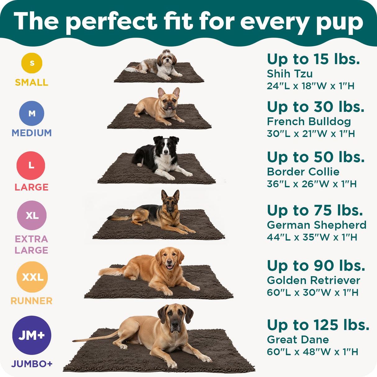 Furhaven 60" x 48" Highly Absorbent Dog Door Mat for Muddy Paws, 100% Washable, Perfect for Entryway, Kitchen, & Bathroom Use - Chenille Shammy Rug - Charcoal (Gray), Jumbo Plus/XXXL