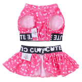 CuteBone Two Piece Dog Sports Dress Athleisure Puppy Skirt Lightweight Small Dogs Girl Clothes Cat Apparel SPS12L