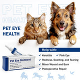 PKperekond Pet Eye Cream for Cats, Dogs, Cattle, Horses, Sheep, Birds and Kitten, Puppies, 1/8 oz (3.5 g) - 1 Tube