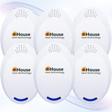 BH-4, Ultrasonic Pest Repeller - Electronic & Ultrasound, Indoor Plug-in Repellent - Get rid of - Rodents, Mice, Squirrels, Bats, Insects, Bed Bugs, Ants, Fleas, Spiders, Roaches (Purple, 6 Pack)