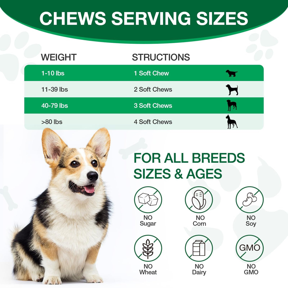 ziehooGe Calming Chews for Dogs - Dog Calming Treats Helps with Dog Anxiеty Rеlief, Separation, Strеss, Barking, Fireworks, Travel, Composure - Natural Dog Supplements 180 Soft Chews