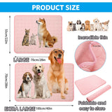 Mannice Dog Cooling Mat, Pet Cooling Mat for Dogs Cooling Blanket for Dogs Dog Cooling Pad for Kennels, Crates, Cars, Indoor & Outdoor Ice Silk Cooling Mat for Extra Large Dogs (Pink, XL(40 * 28"))
