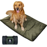 ONETIGRIS Travel Dog Bed - Portable, Washable, Waterproof Anti-Slip Dog Camping Bed, 3.6ft by 2.2ft Outdoor Indoor Bed Mat Cushioned Plush Warm Puppy Mattresses