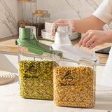 Brabtod Bird Seed Storage Container Portable-3 Qt/2.8 L Clear Pet Food Container-with Measuring Cup/Lid,Airtight Wild Bird Seed Dispenser for Storing Sunflower Seed|Squirrel proof|BPA Free-Green