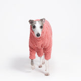 ESCCBOO Fluffy Soft Fleece Jumper Pyjamas for Italian Greyhound Whippet Dogs, Turtleneck Warm Fleece Dog Onesie, Coat, Jammies, Jumpsuit, Romper (Pink, X-Large)