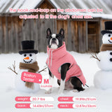 FUAMEY Dog Puffer Jacket for Large Dogs,Dog Cold Weather Coats Winter Dogs Down Jackets Waterproof Pet Snowsuits Warm Puppy Winter Vest Turtleneck Pets Adjustable Jackets Coats Pink L